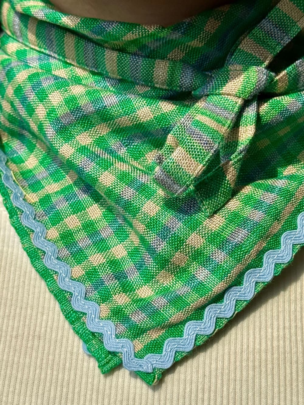 Small Krama Square with French Crochet - View 6