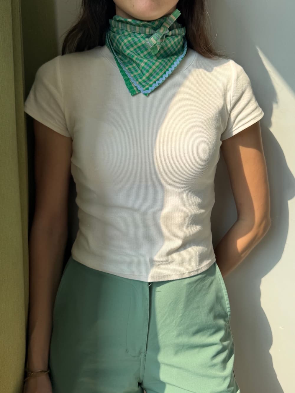 Small Krama Square with French Crochet - View 5