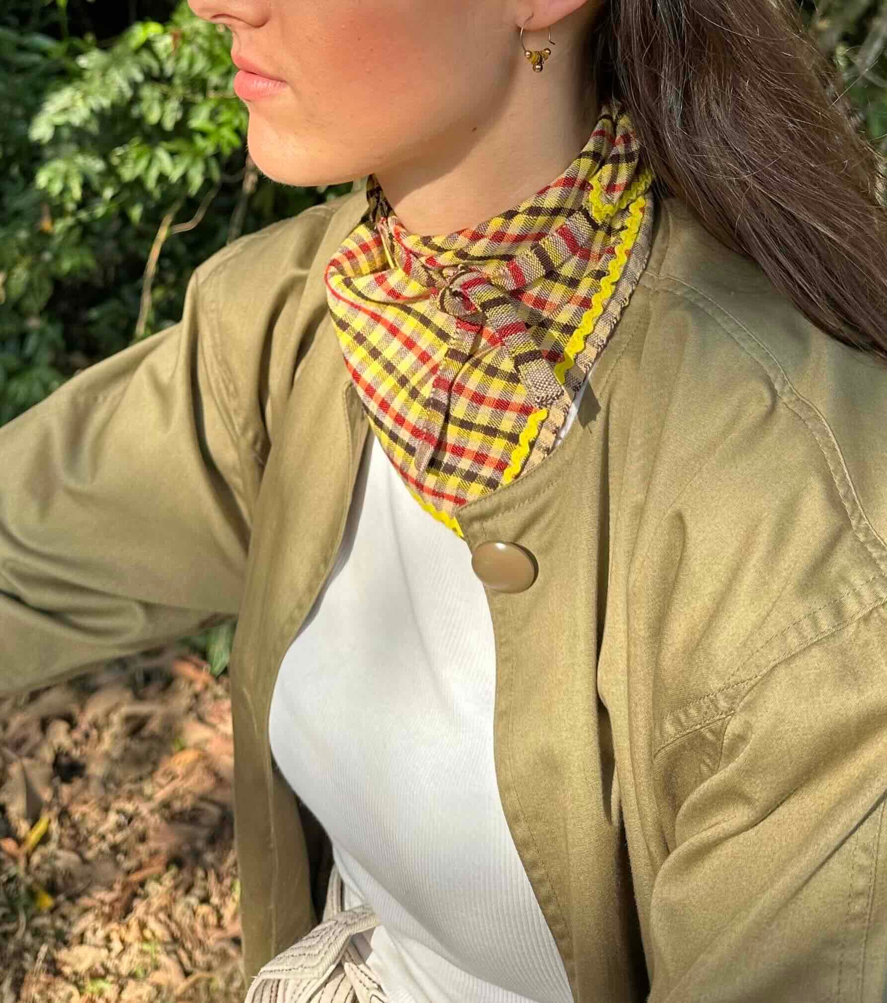 Small Krama Square with French Crochet - Image 1