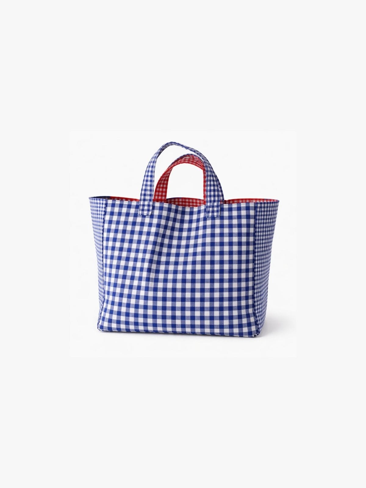 Grand Cabas in Navy and Red, handmade in Cambodia (view 2)