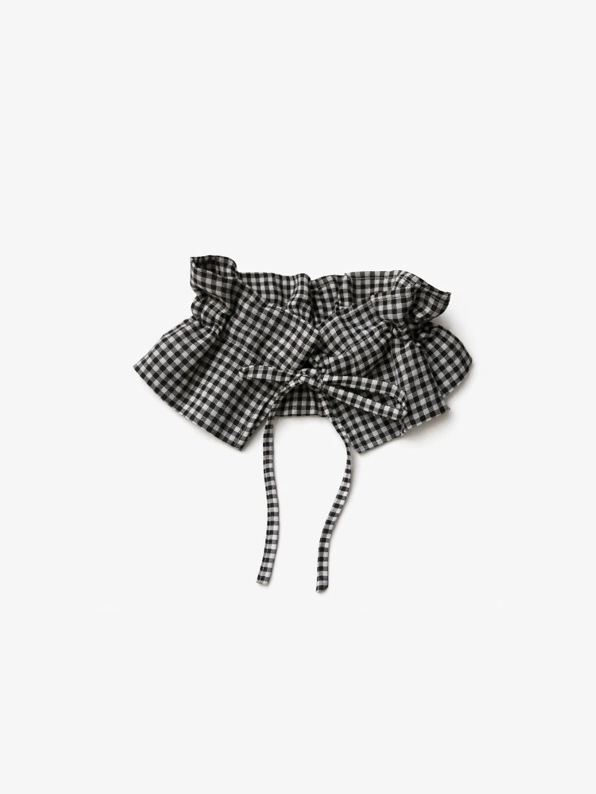 Removable Victorian Ruffled Collar in Green, handmade in Cambodia
