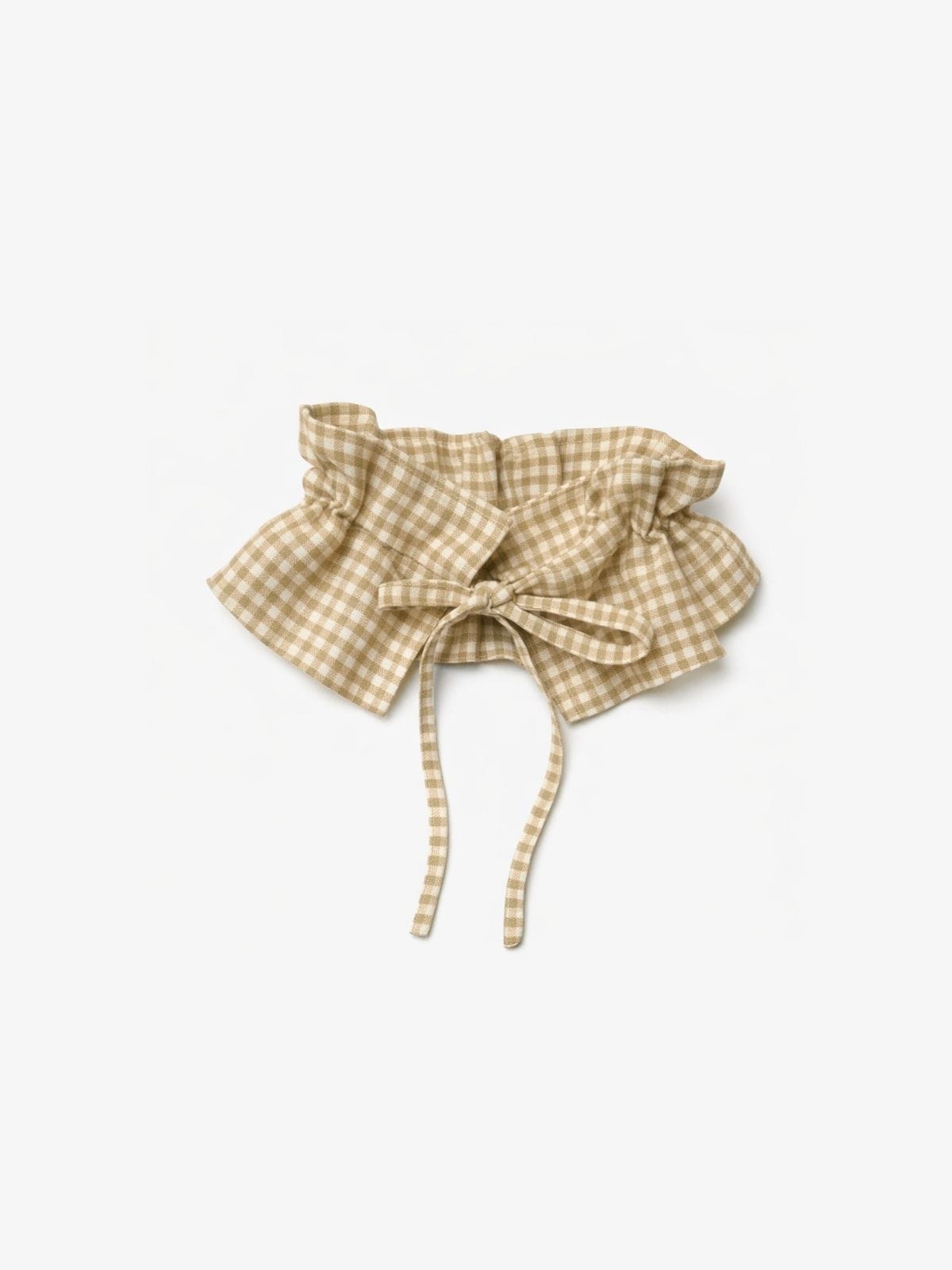 Removable Victorian Ruffled Collar in Green, handmade in Cambodia (view 5)