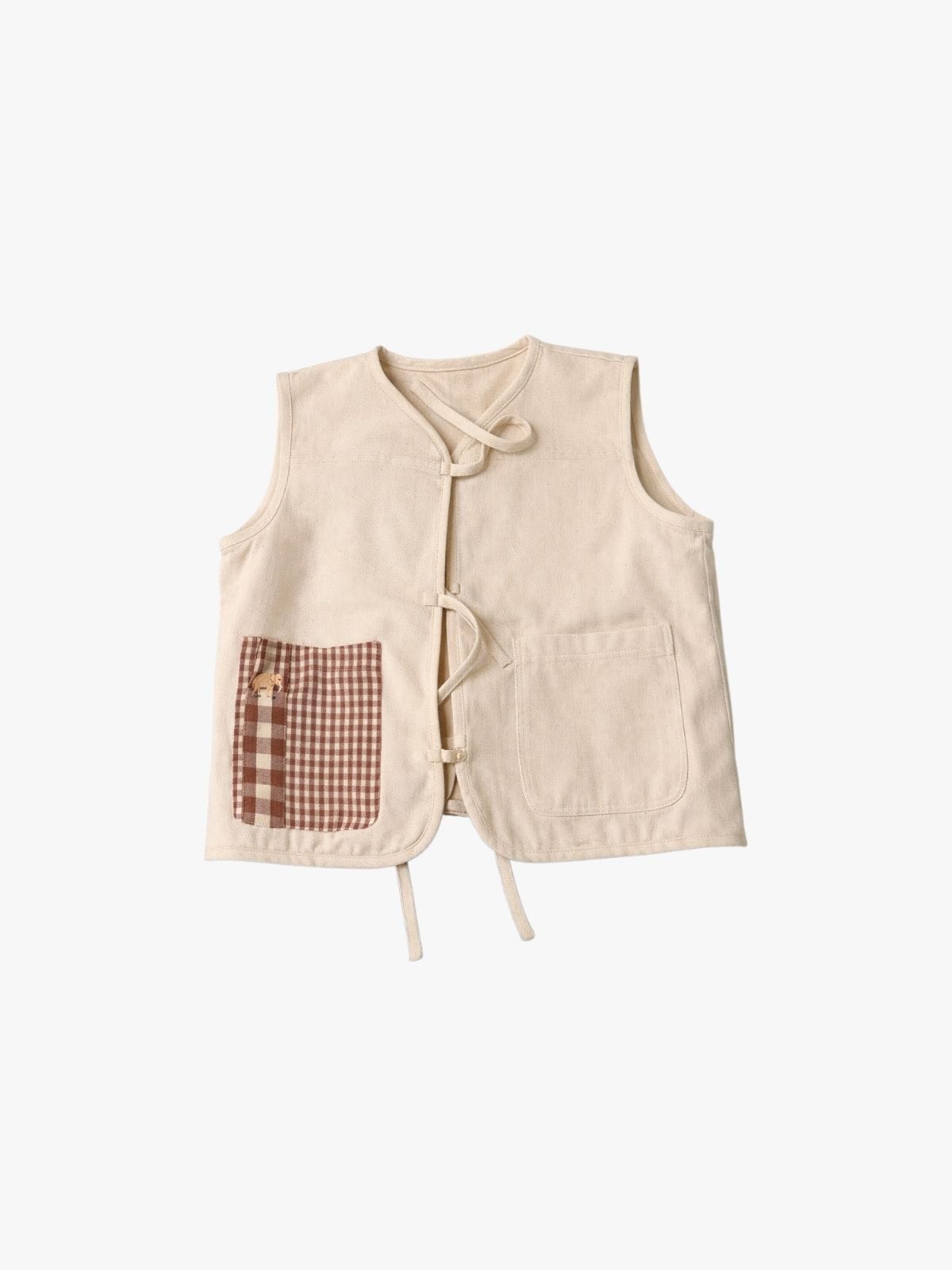 Adventure Jacket in Brown Krama Pocket, handmade in Cambodia (view 2)