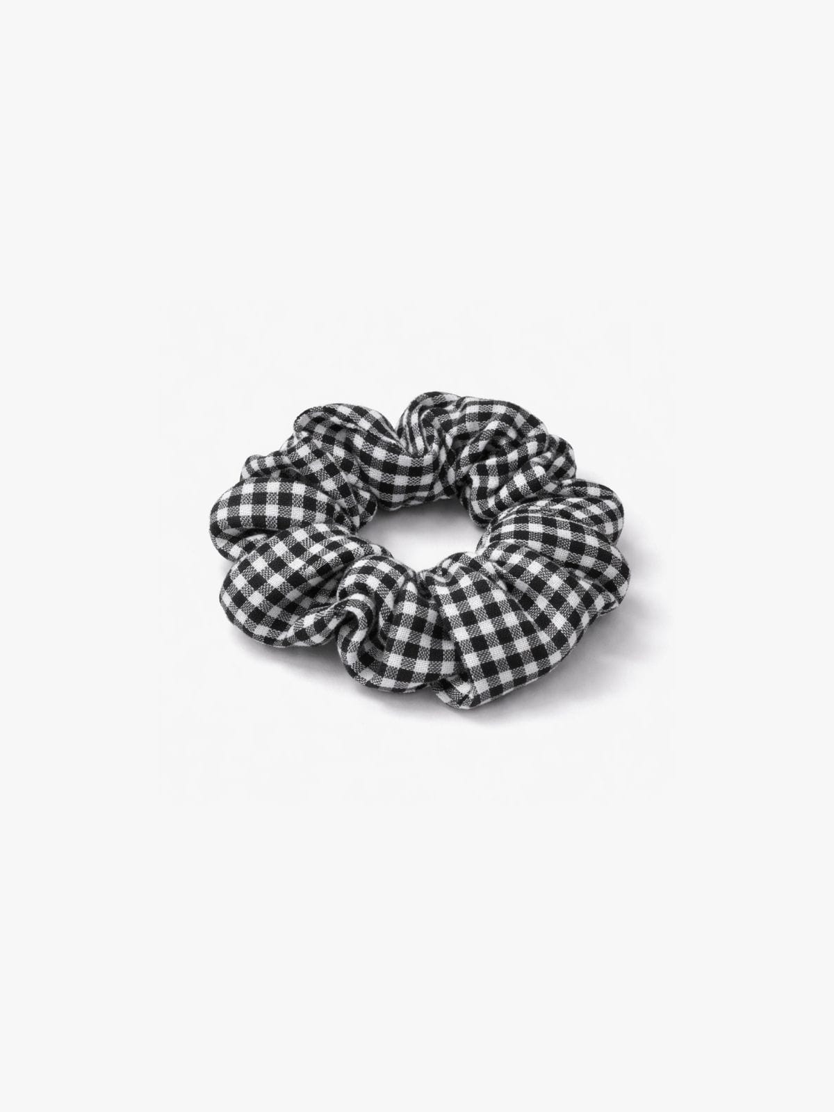 Embroidered Scrunchie in Green, Clover, handmade in Cambodia (view 3)