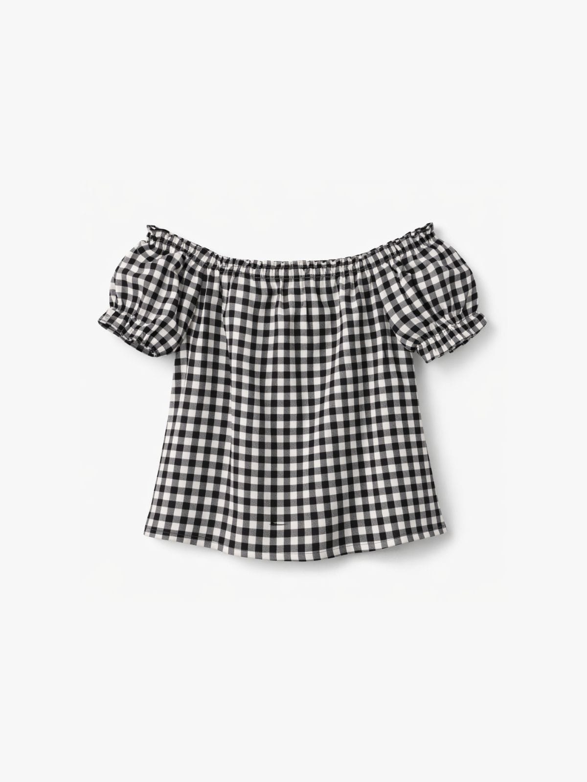Vichy Top, Black in Black, handmade in Cambodia (view 3)