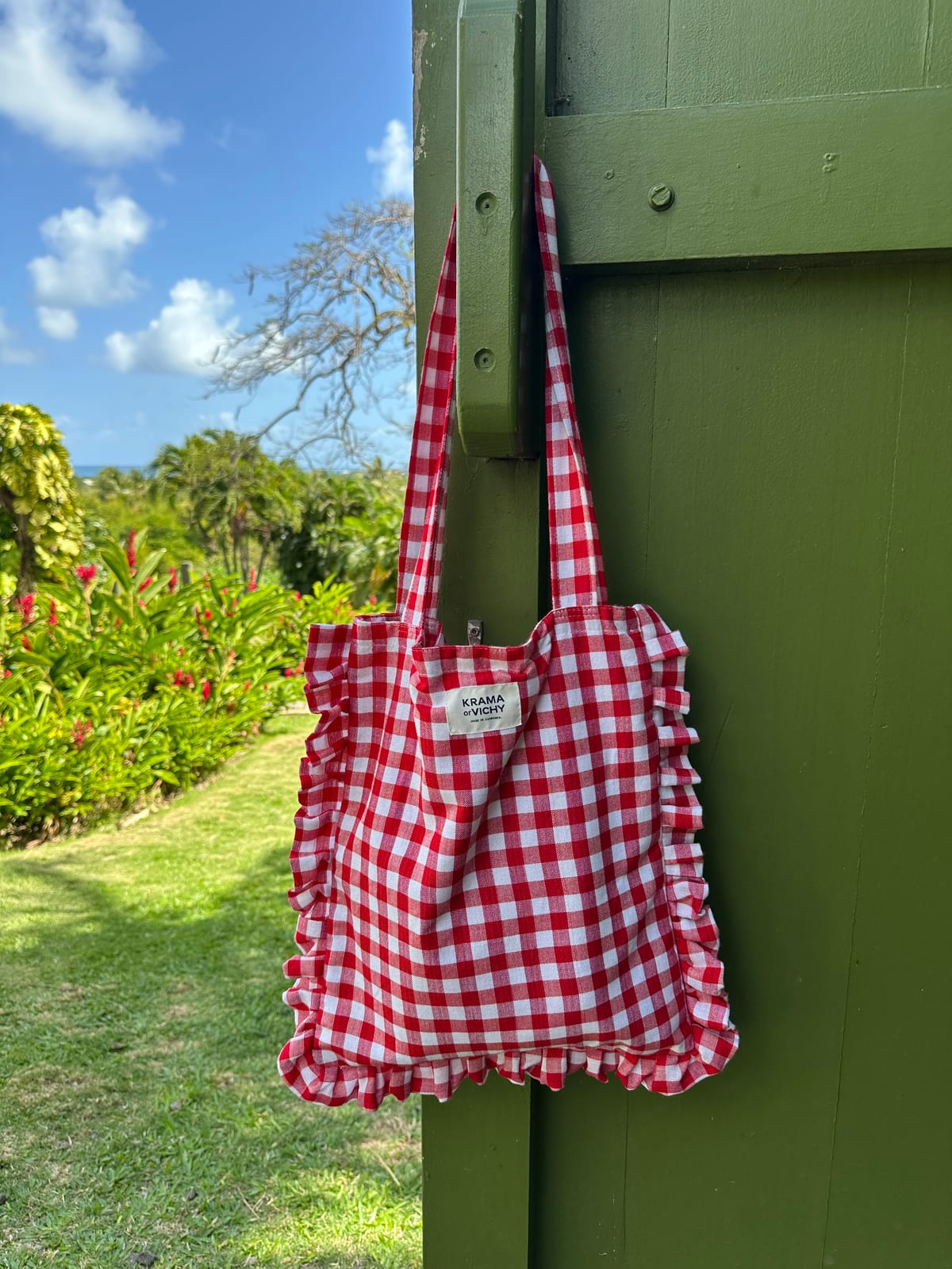 Tote bag krama, fait main au Cambodge