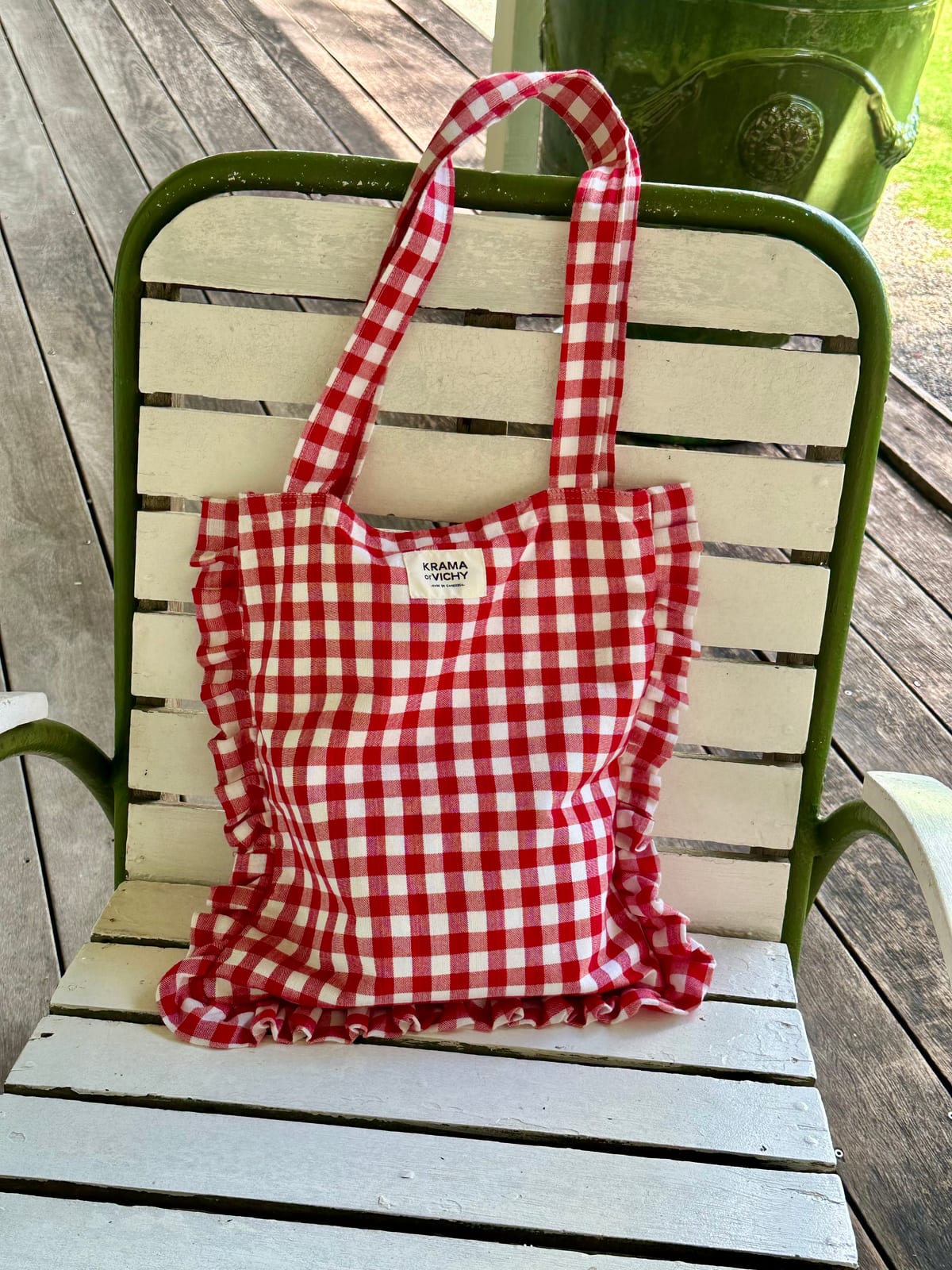Tote bag krama, fait main au Cambodge