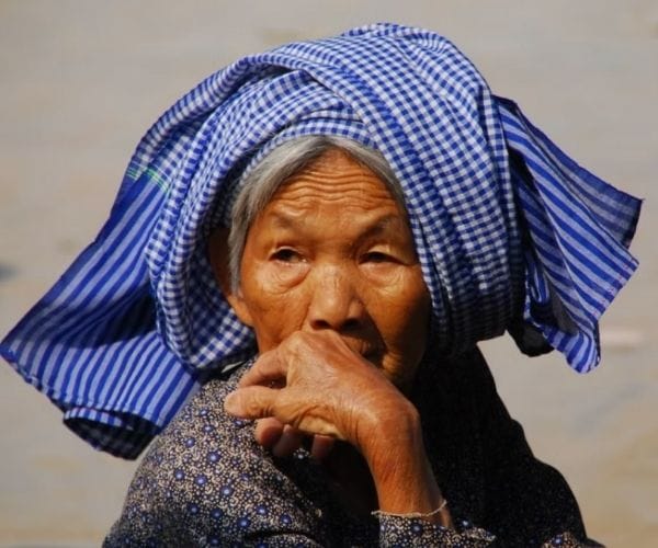 Traditional krama fabric